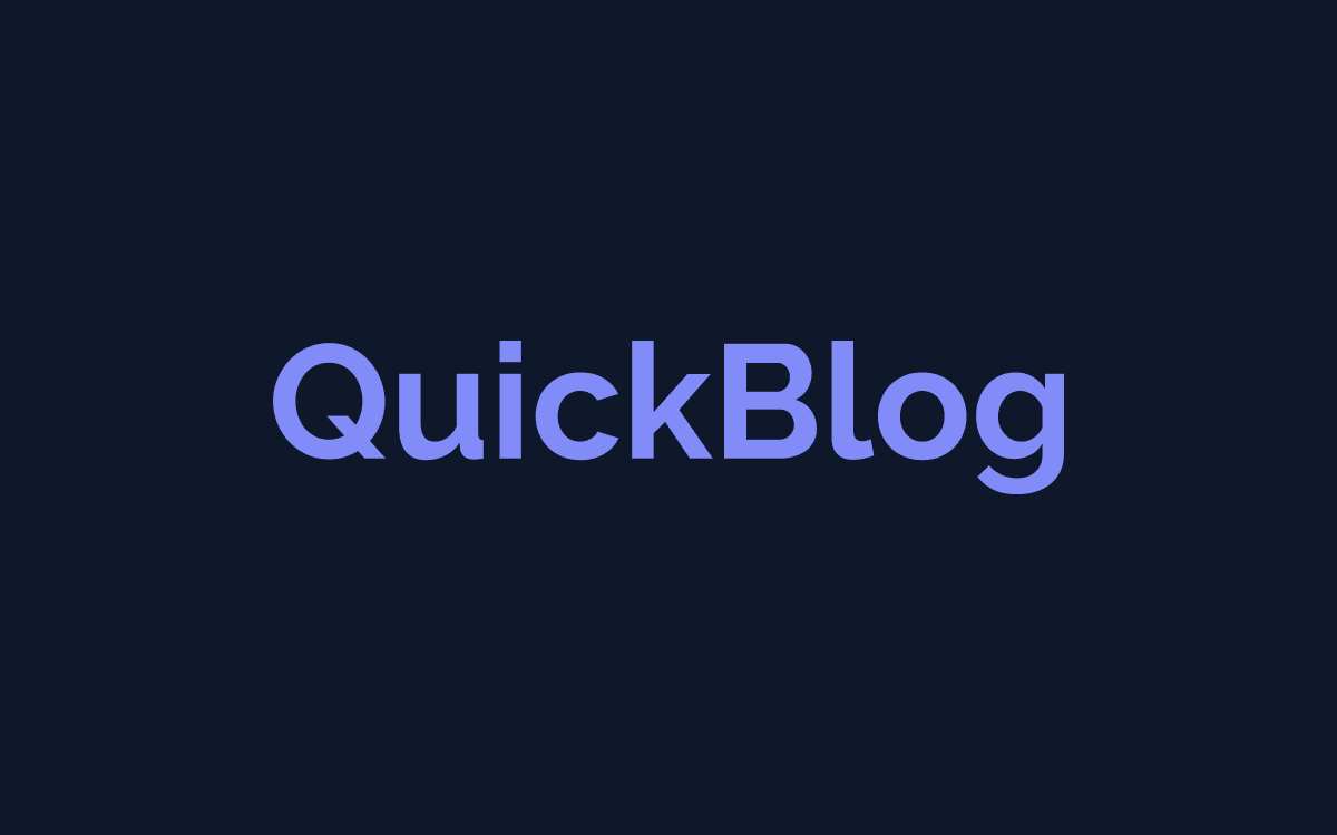 QuickBlog editor placeholder screenshot