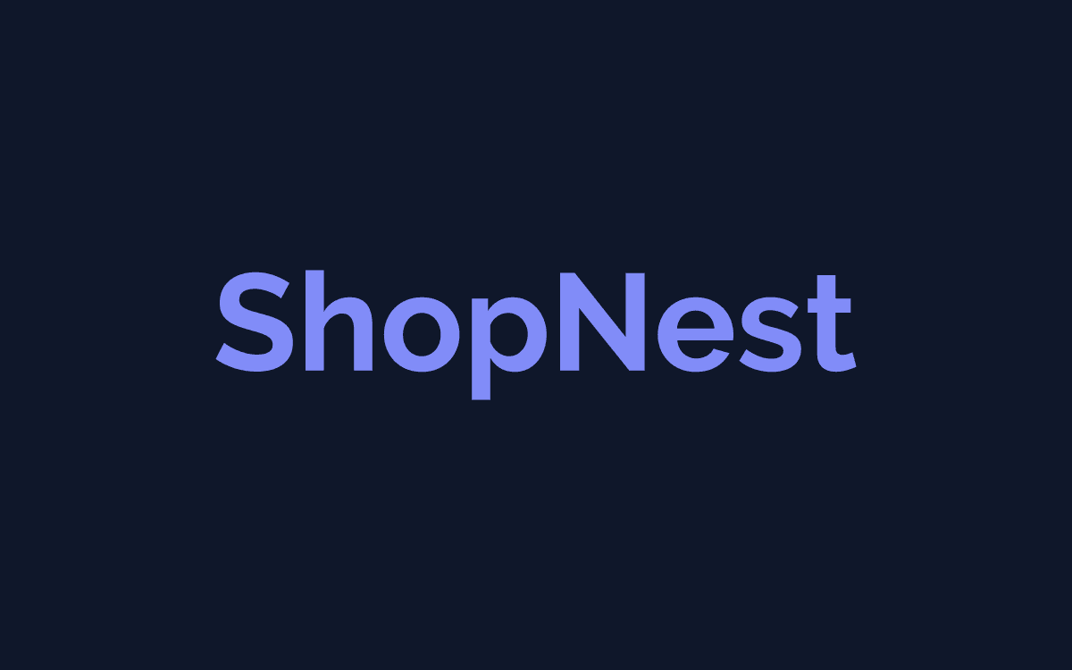 ShopNest e-commerce dashboard placeholder screenshot